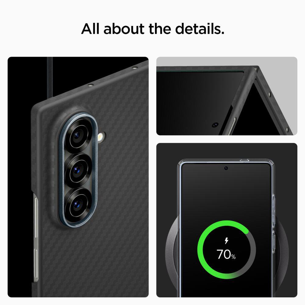 Case for Samsung Galaxy Z Fold7 F966, Spigen, Air Skin, Black ACS09555