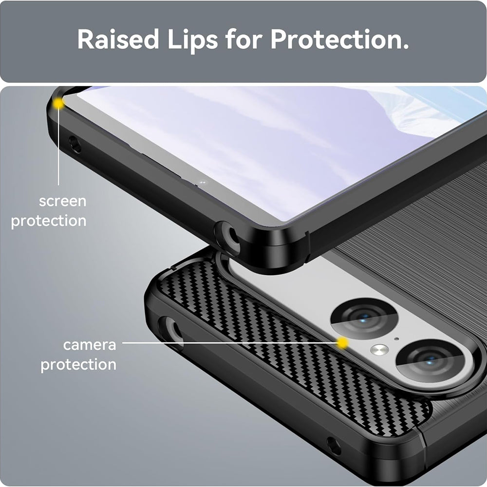 Case for Sony Xperia 10 VIII, Techsuit, Carbon, Black