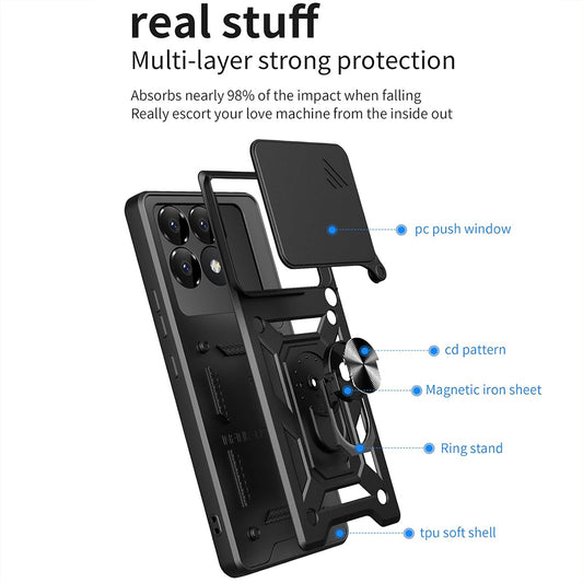 Case for Xiaomi Poco F6 Pro, Techsuit, CamShield, Pink