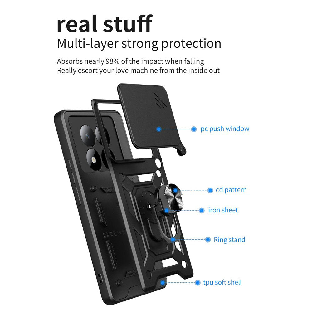 Case for Xiaomi Poco M8 Pro / Redmi Note 15 Pro+ 5G, Techsuit, CamShield, Golden Pink