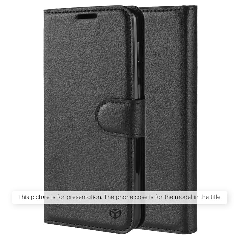 Case for Xiaomi Poco M8 / Redmi Note 15 5G / Note 15 4G, Techsuit, Leather Folio, Black