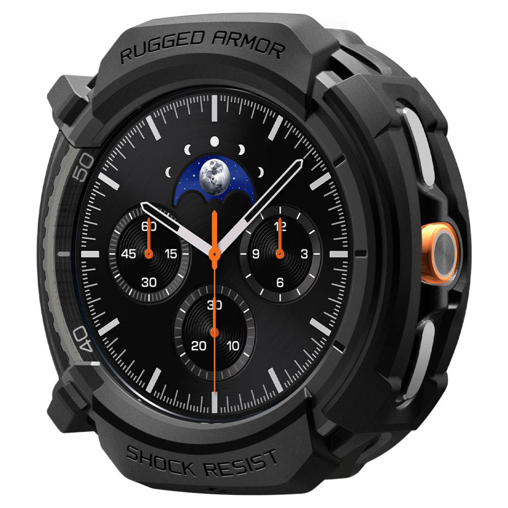 Spigen Rugged Armor Case for Samsung Galaxy Watch8 Classic, Matte Black ACS10012