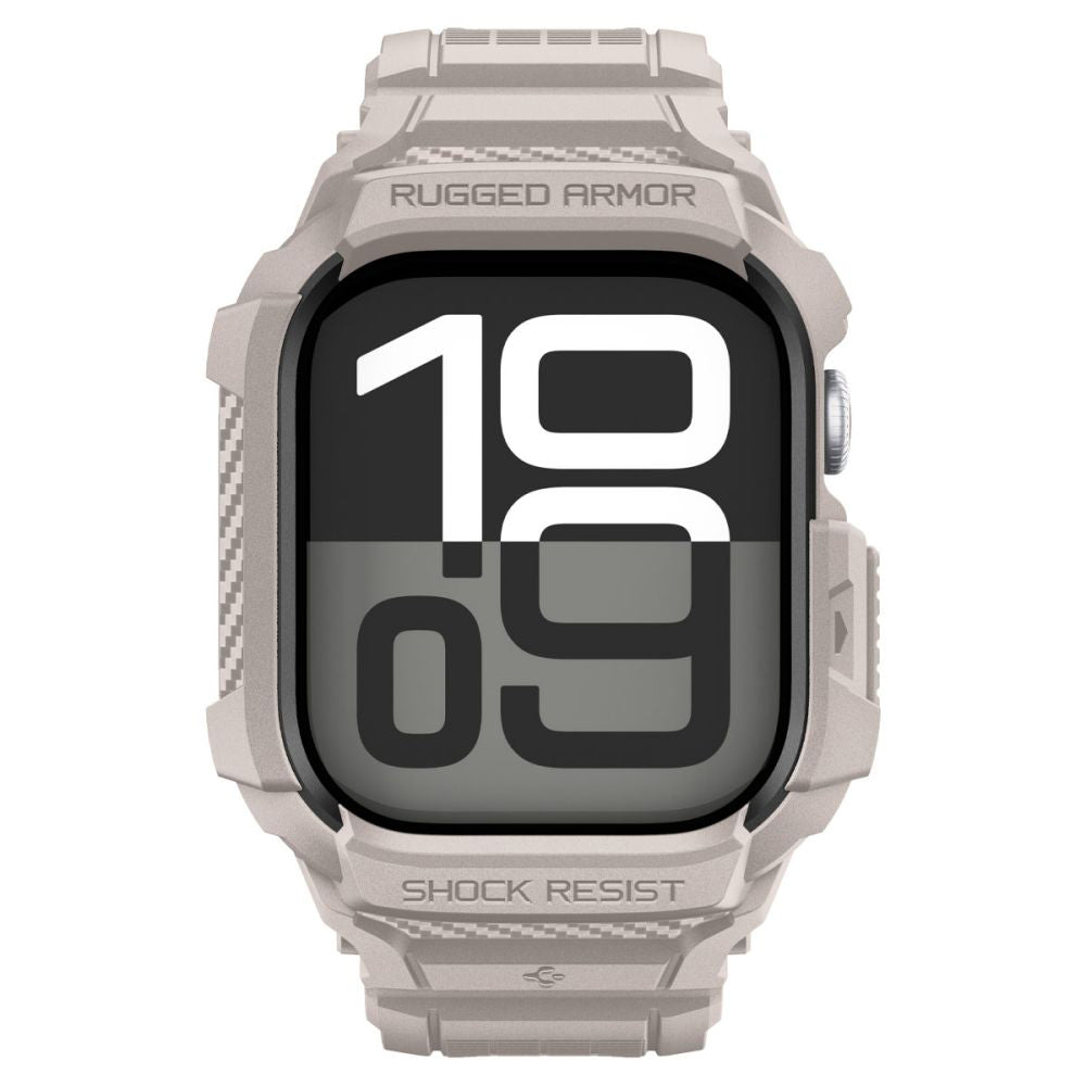 Spigen Rugged Armor Pro V2 Case for Apple Watch Series 10 / 11 46mm, Beige ACS10506