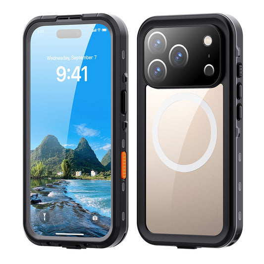 Waterproof Case for Apple iPhone 17 Pro, ShellBox, Black