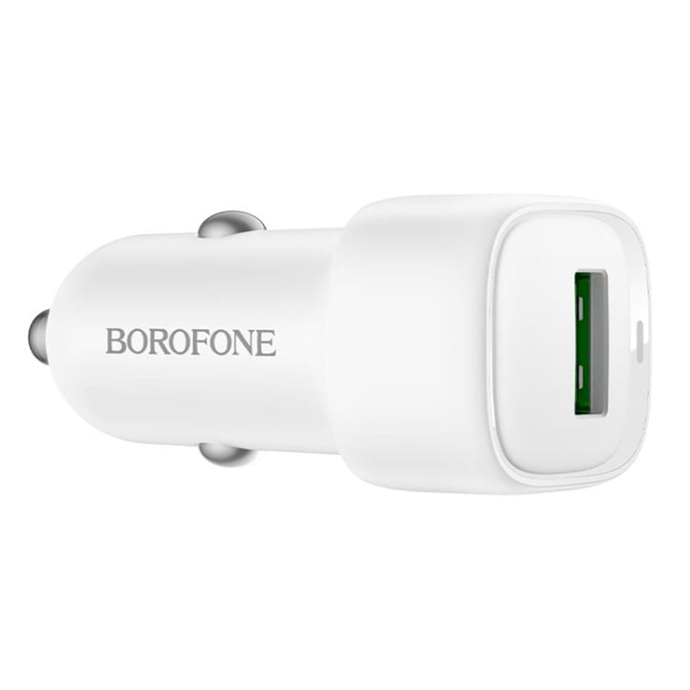 Borofone BZ34 Cloud Car Charger, 18W, 3A, 1 x USB-A, White
