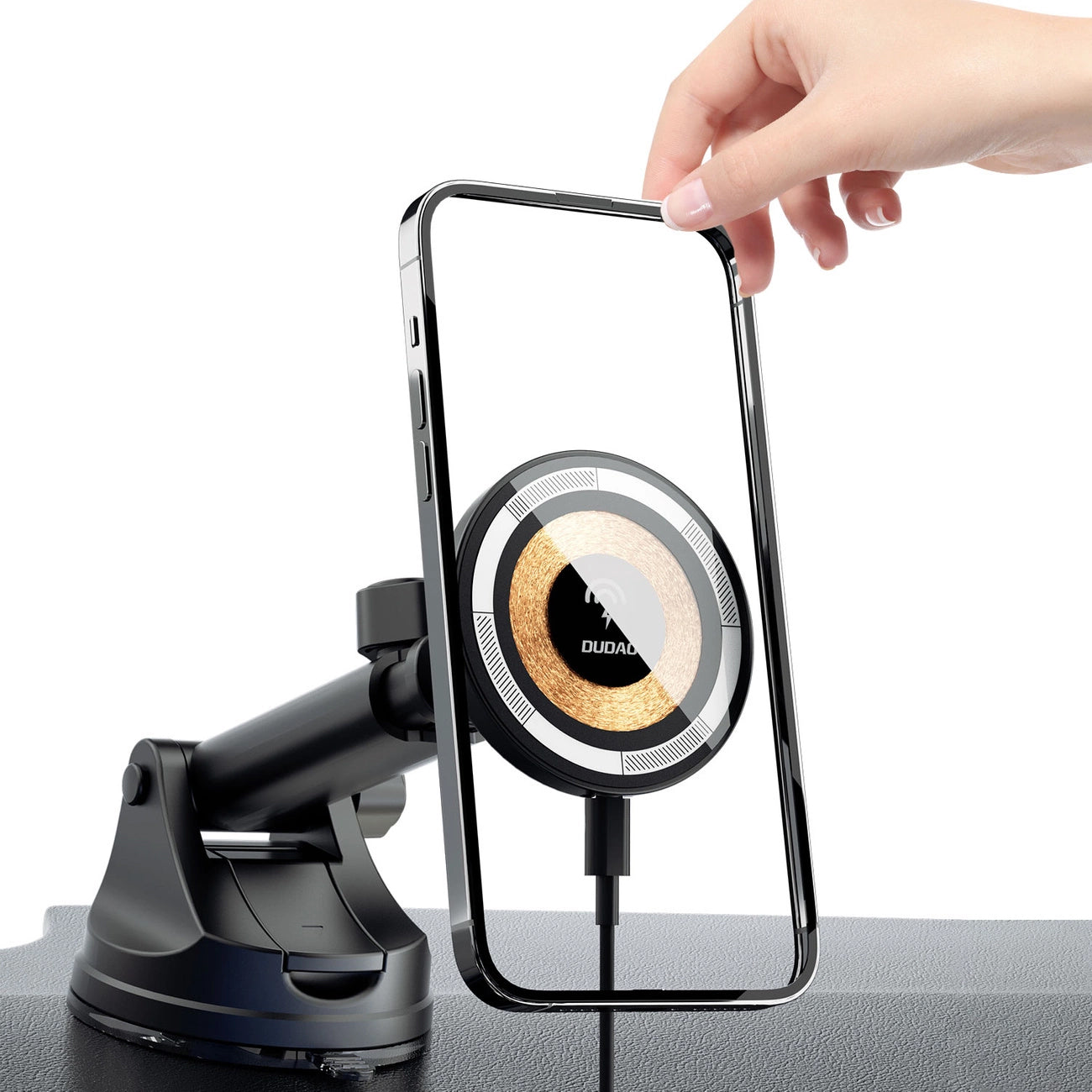 Wireless Car Charger Dudao F12MAX+, 15W, 1.67A, Black