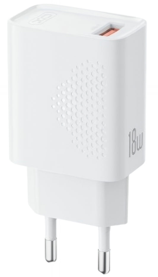 Network Charger with microUSB Cable XO Design L159, 18W, 3A, 1 x USB-A, White