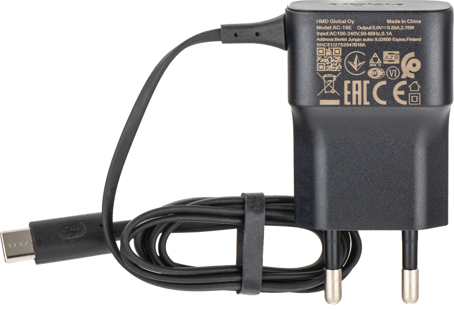 USB-C Wired Network Charger HMD AC-18E, 2.75W, Black SP60Z02Z1424S