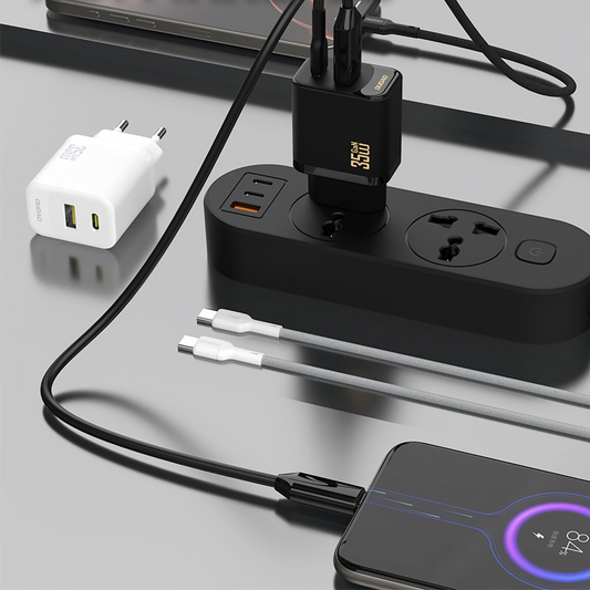 Dudao A27 Max Network Charger, 35W, 1 x USB-A - 1 x USB-C, White