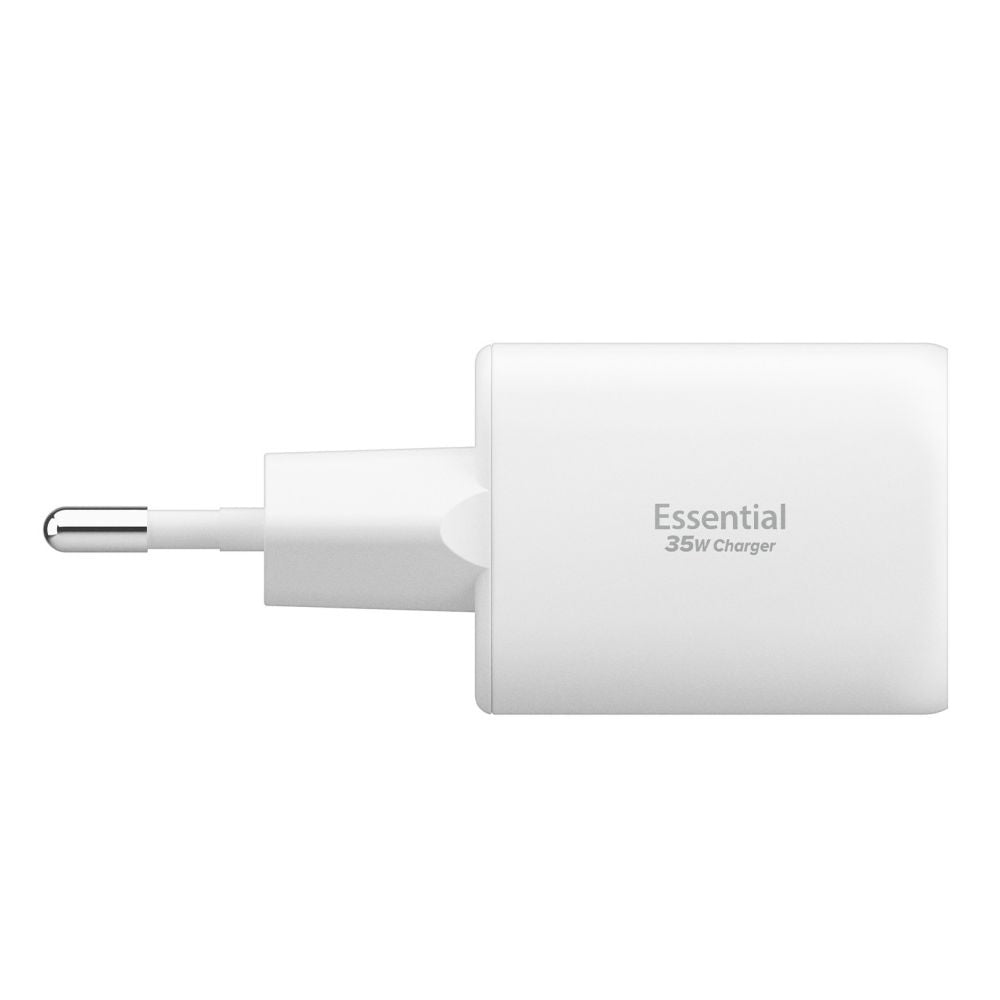 Spigen Essential Network Charger, 35W, 3A, 1 x USB-A - 1 x USB-C, White ACH09462