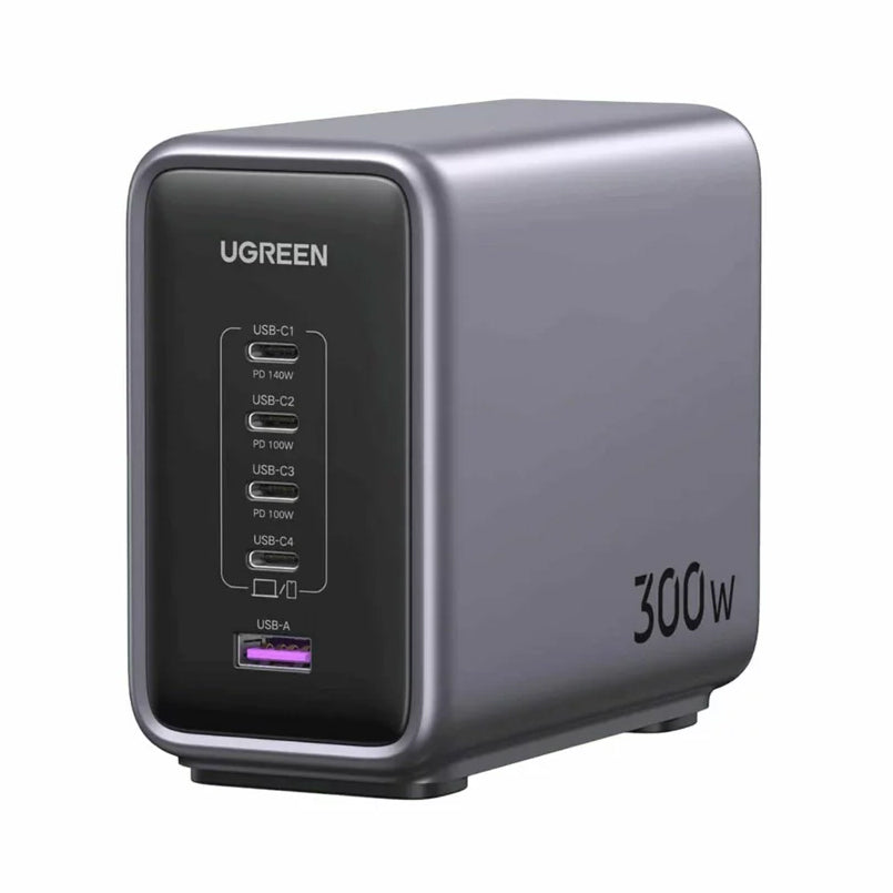 Charger Station UGREEN CD333 Nexode, 300W, 5A, 1 x USB-A - 4 x USB-C, Grey