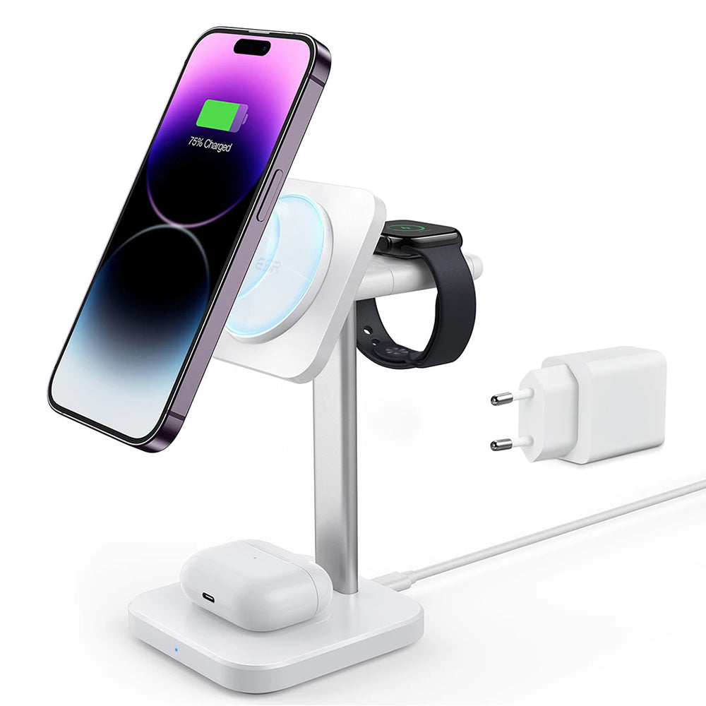 ESR HaloLock 3in1 Wireless Network Charger, 15W, 1.67A, White
