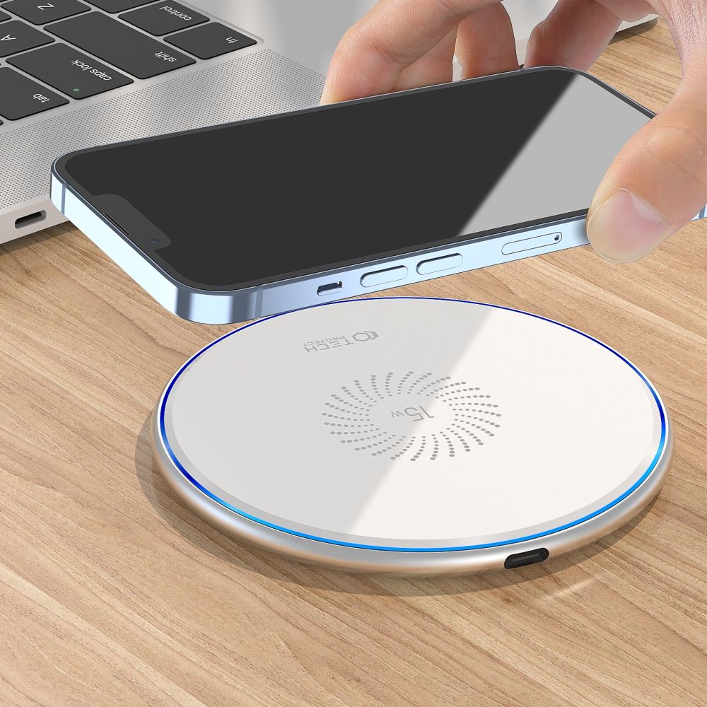 Wireless Network Charger Tech-Protect QI15W-C1, 15W, 1.67A, White THP1414