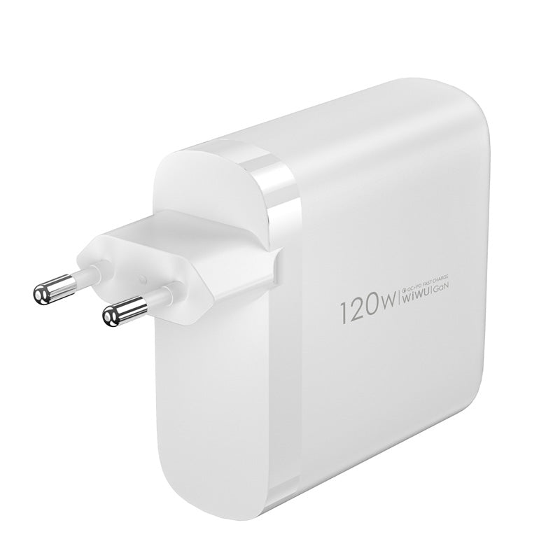 Network Charger WiWu Wi-U020, 120W, 3A, 1 x USB-A - 3 x USB-C, White