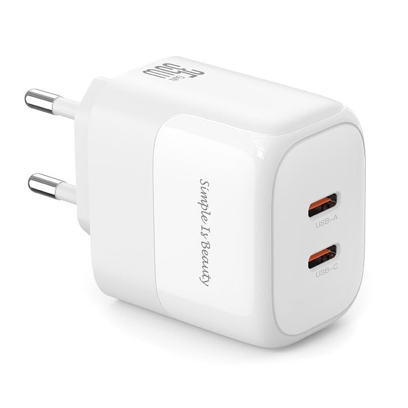 Network Charger XO Design L140, 35W, 3A, 2 x USB-C, White