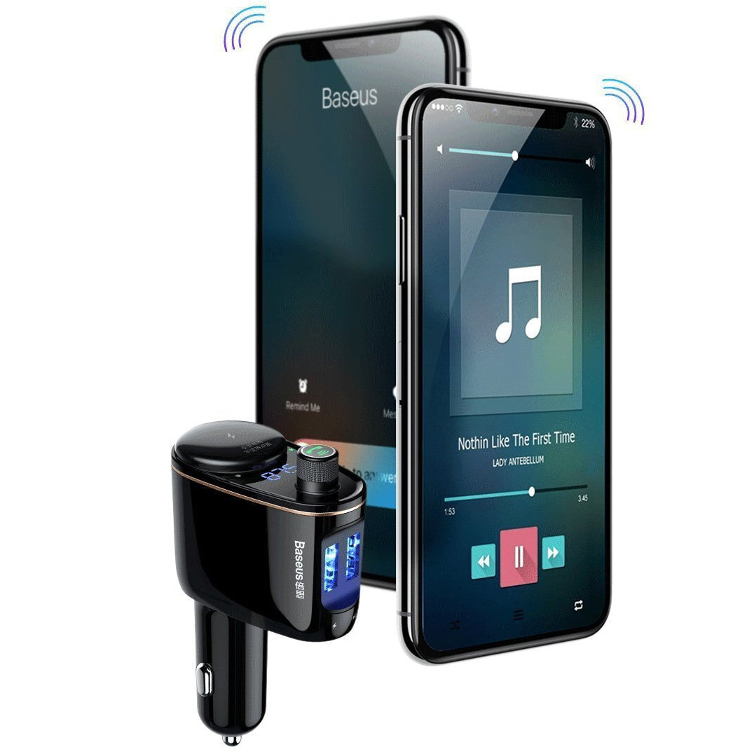 Baseus S-06 Bluetooth FM Modulator, 2 x USB-A CCHC000001