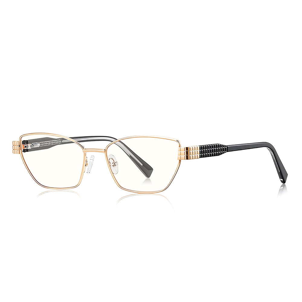 Techsuit 3162 Women's Computer Glasses, Anti-Blue Light, Gold