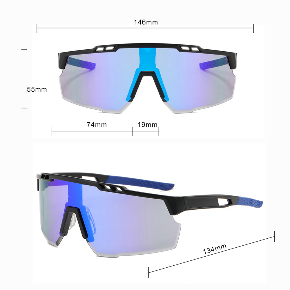 Unisex Cycling Glasses Techsuit 9963, Black Violet