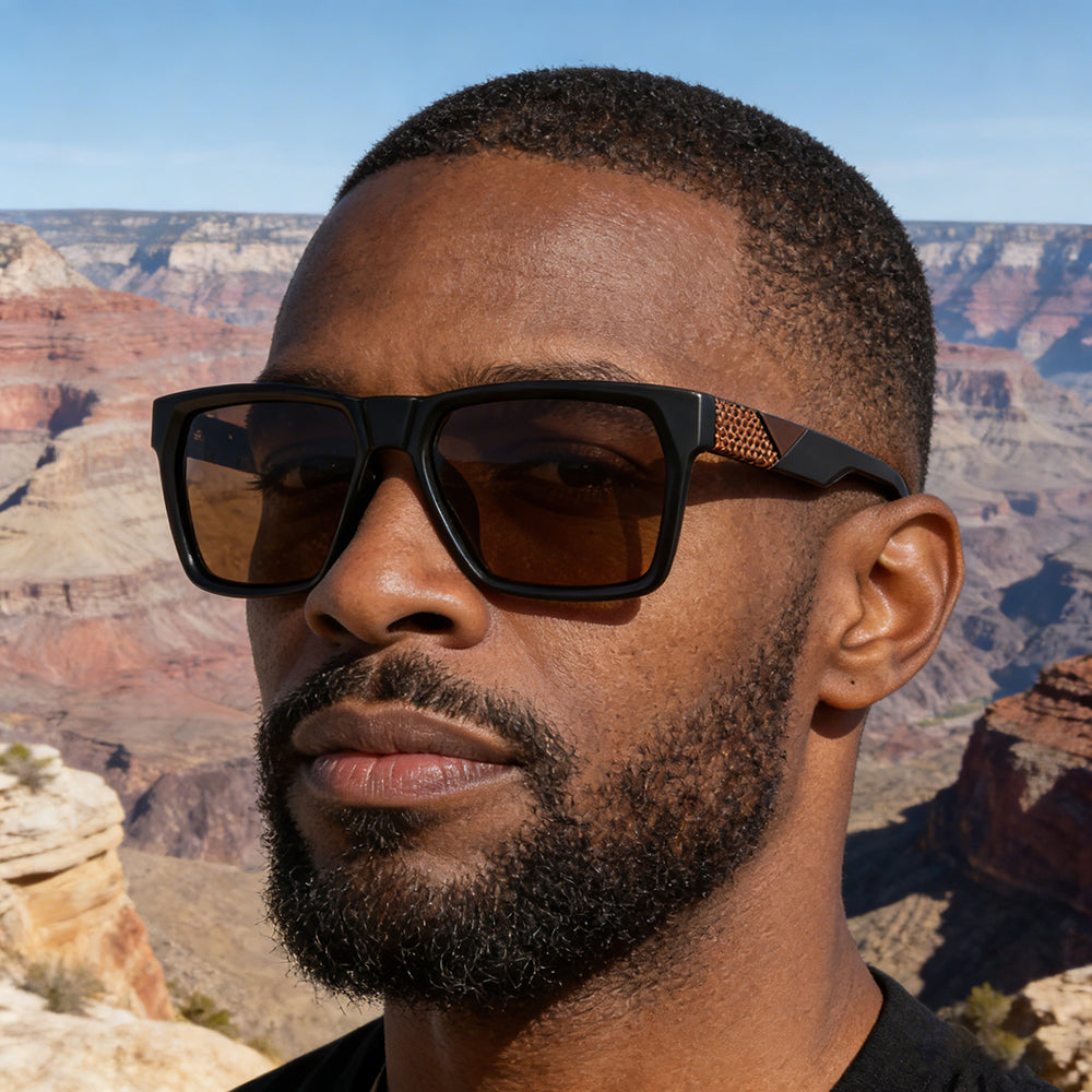 Men's Techsuit 8500 Sunglasses, Polarized, UV Protection, Black Gray