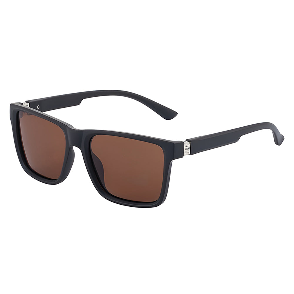 Men's Techsuit 8506 Sunglasses, Polarized, UV Protection, Matte Brown Gray