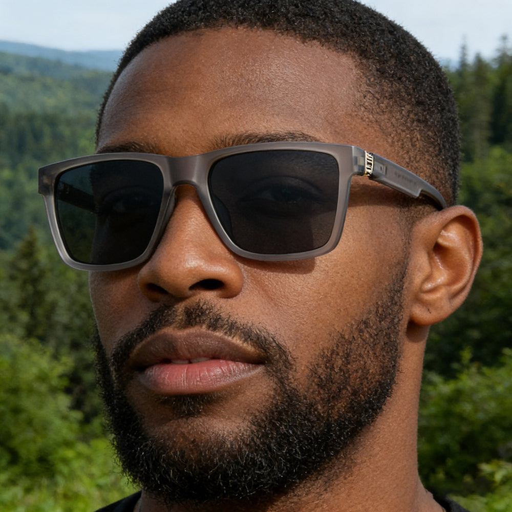 Men's Techsuit 8506 Sunglasses, Polarized, UV Protection, Matte Black