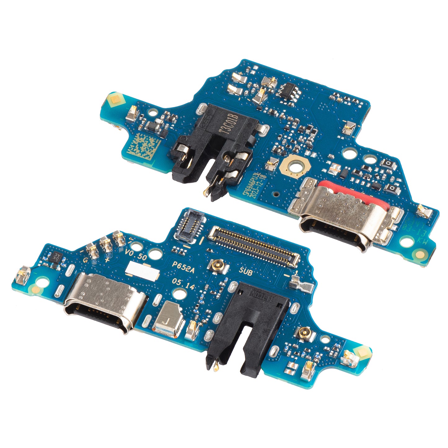 Charging Connector - Audio - Microphone Board for Motorola Moto G84, Service Pack 5P68C23242