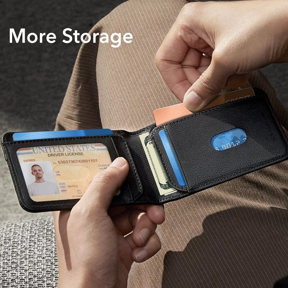 ESR Classic Geo Wallet with Find My Function and RFID Protection, Black, Resealed