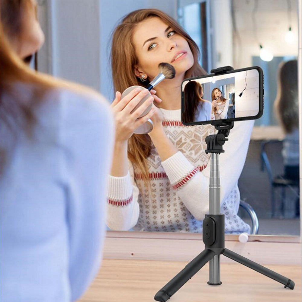 Selfie Stick Bluetooth Techsuit Q01, Universal, White
