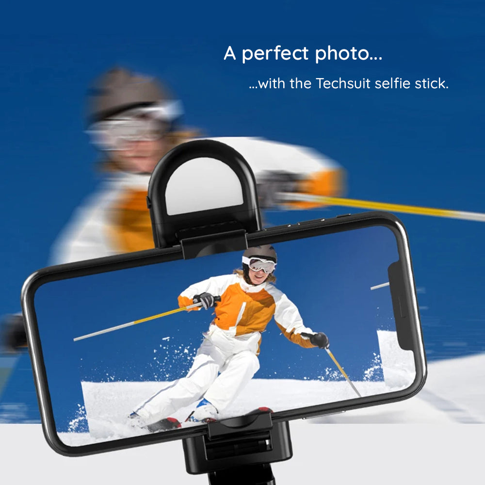 Selfie Stick Bluetooth Techsuit S01-S, Universal, Black