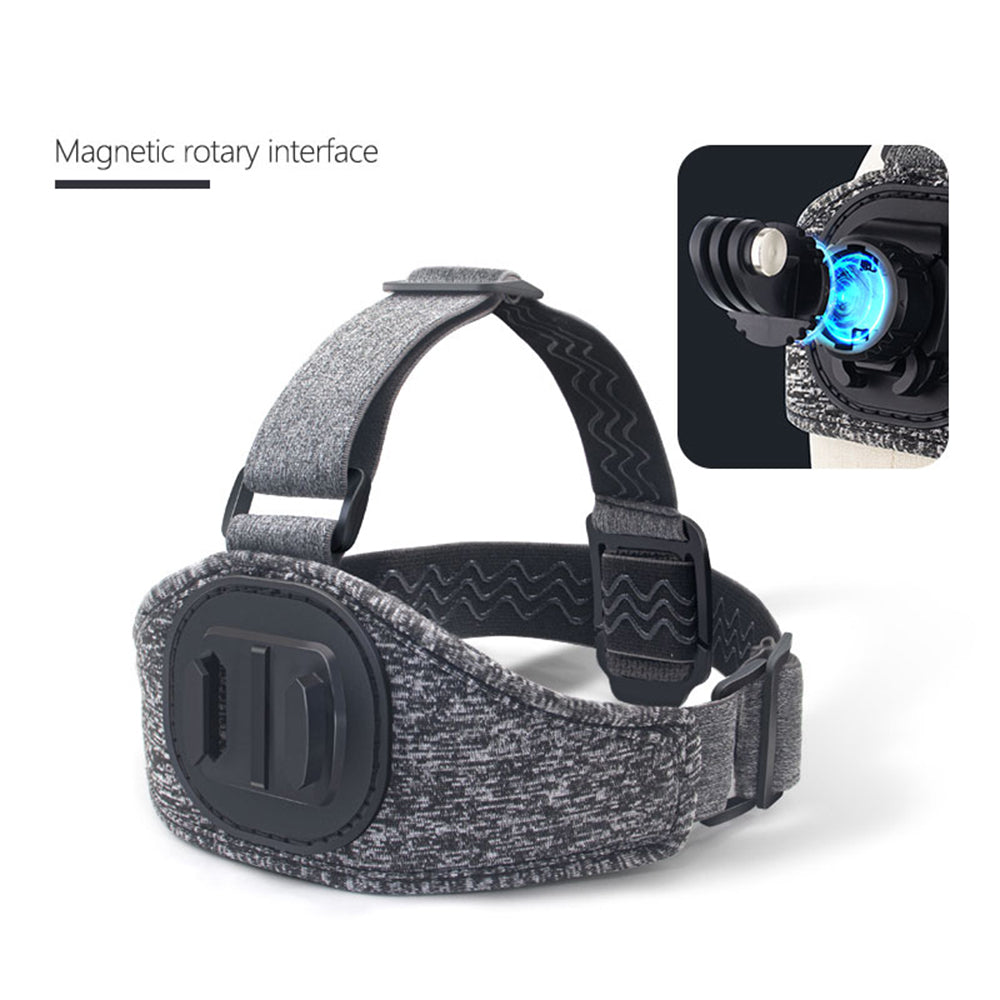 Techsuit JX-003 Sport Camera Head Mount for GoPro Series, Gray