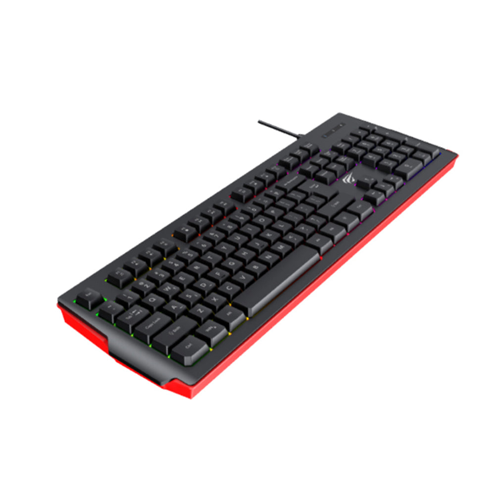 HAVIT KB866L Wired USB Gaming Keyboard, RGB, 1.4m, Black Red