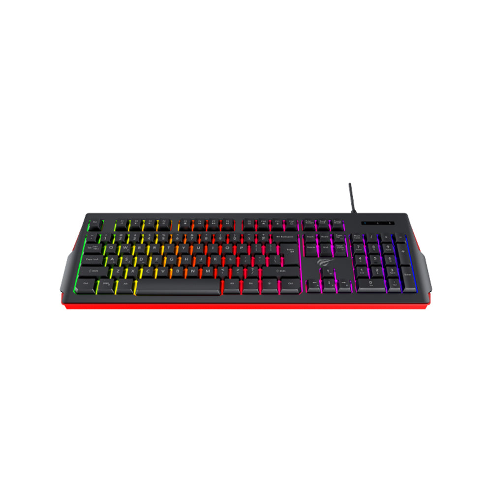 HAVIT KB866L Wired USB Gaming Keyboard, RGB, 1.4m, Black Red