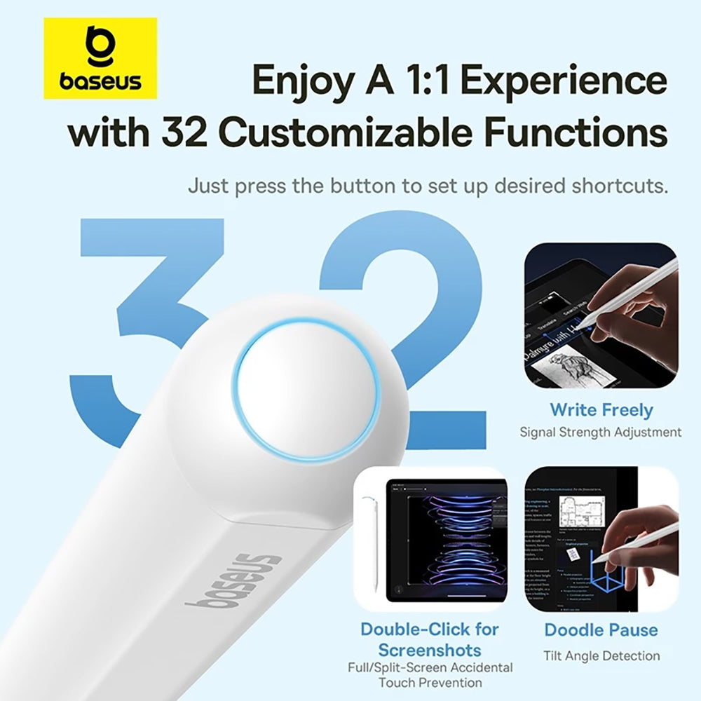 Touch Pen Baseus Smooth Writing 3 Series for Apple iPad, Active Wireless Version, White P80080806213-00