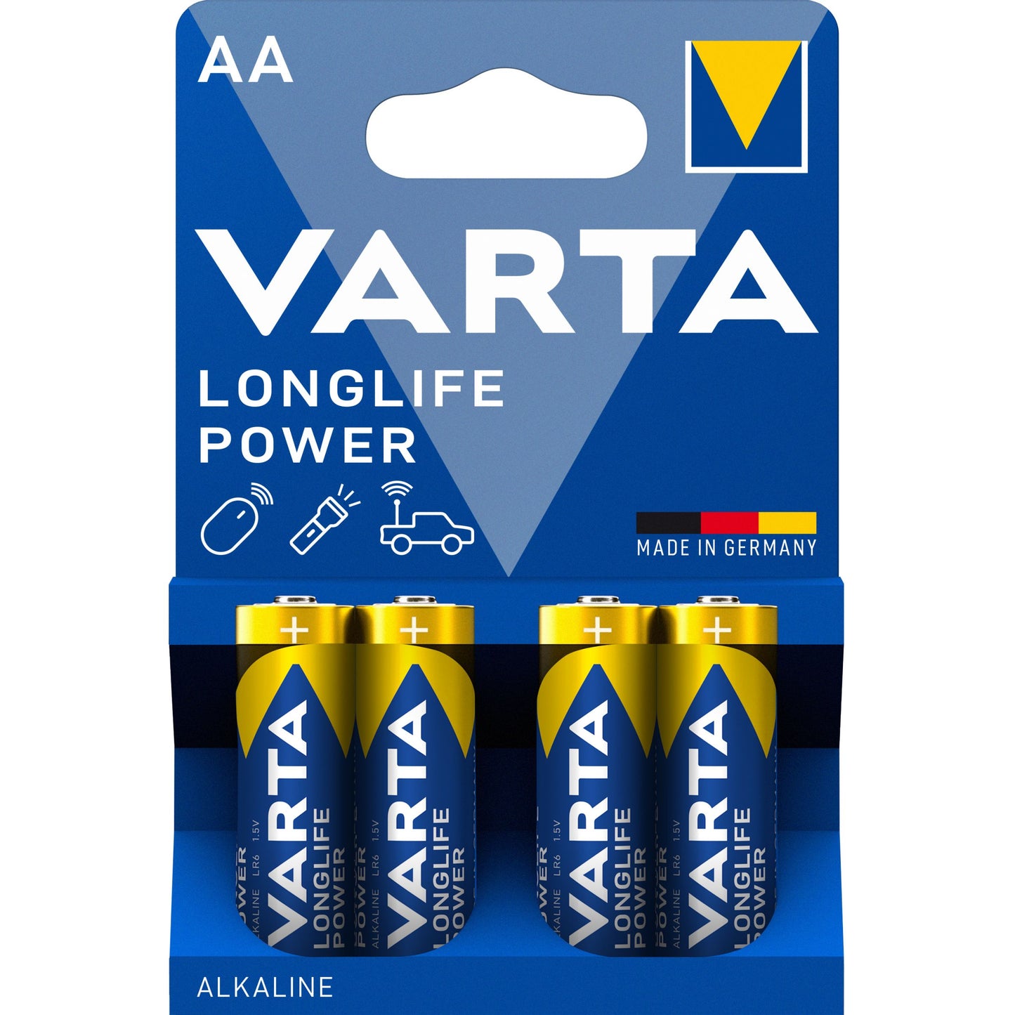 Varta Longlife Power 4906 Battery, AA / LR6, Set of 4 pieces
