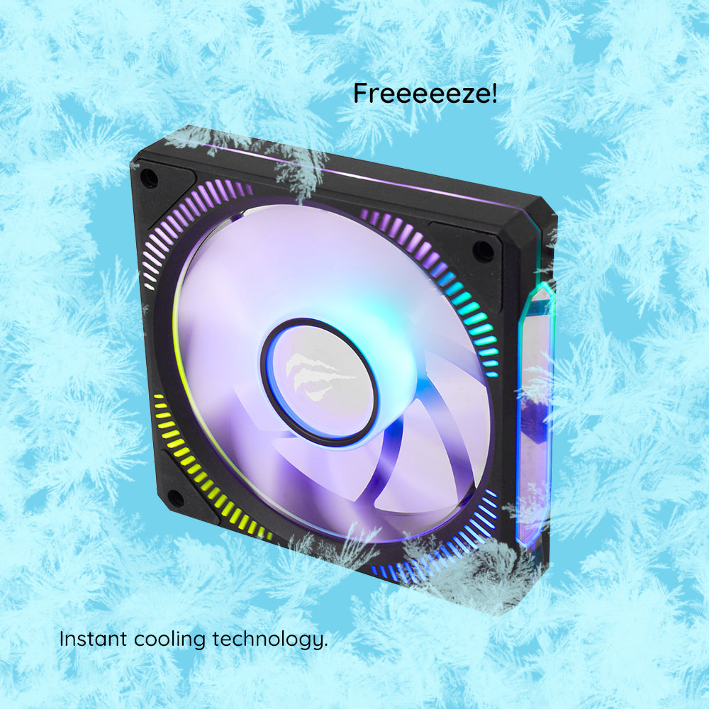 HAVIT F2096 Fan, RGB, 1800RPM, 30dB, 3W, Black