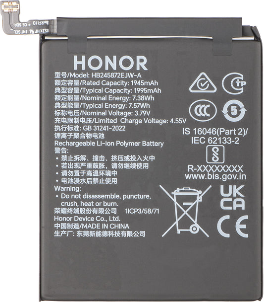 Honor Magic V5 Battery, HB2958A7EJW-A, Service Pack 0235AQBL