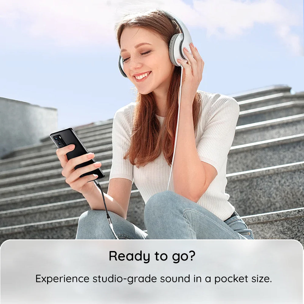 USB-C to 3.5mm Audio Adapter Techsuit AC13 FuseXound, Black