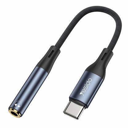 USB-C to 3.5mm Audio Adapter Yesido YAU38, Black