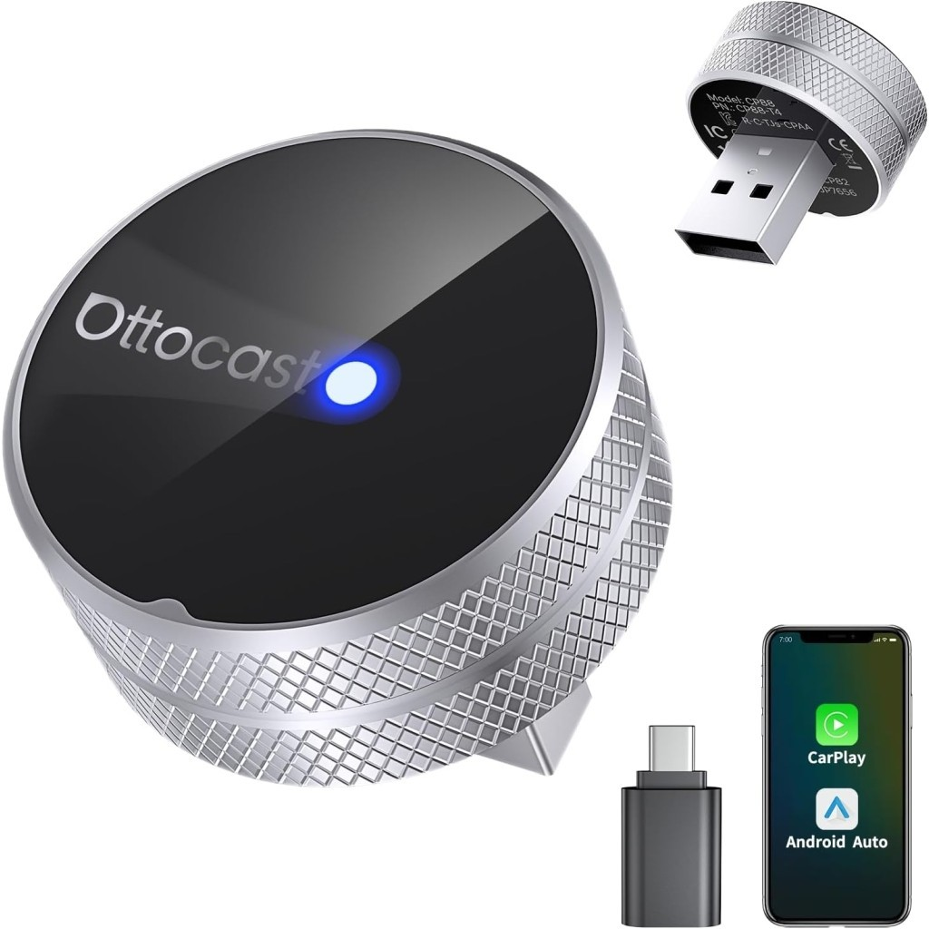 Wireless Carplay / Android Auto Adapter Ottocast Mini Slim Tube for Apple iPhone / Android Series CP88-T4