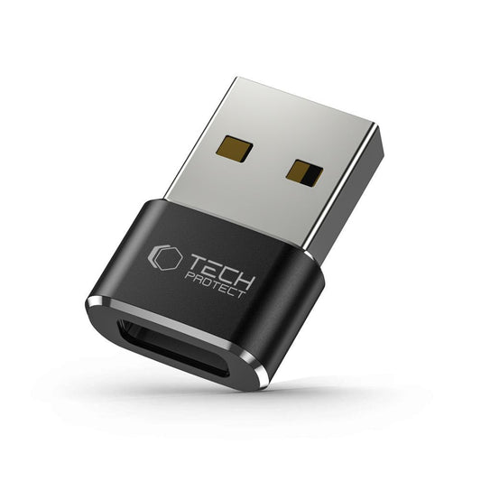 USB-C to USB-A Data and Charging Adapter Tech-Protect Ultraboost, Black