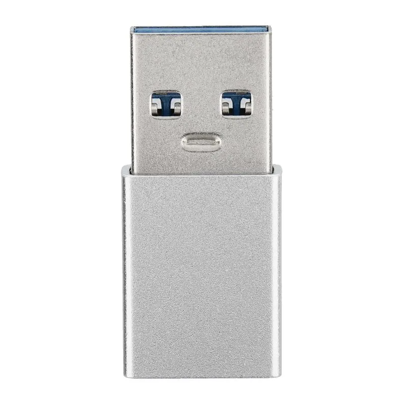 USB-C to USB-A Data and Charging Adapter Blue Star, White