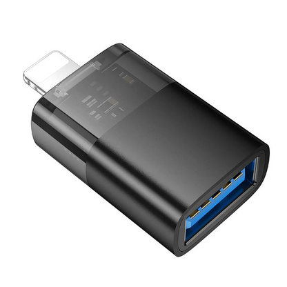 OTG Lightning Adapter - USB-A HOCO UA36, Black