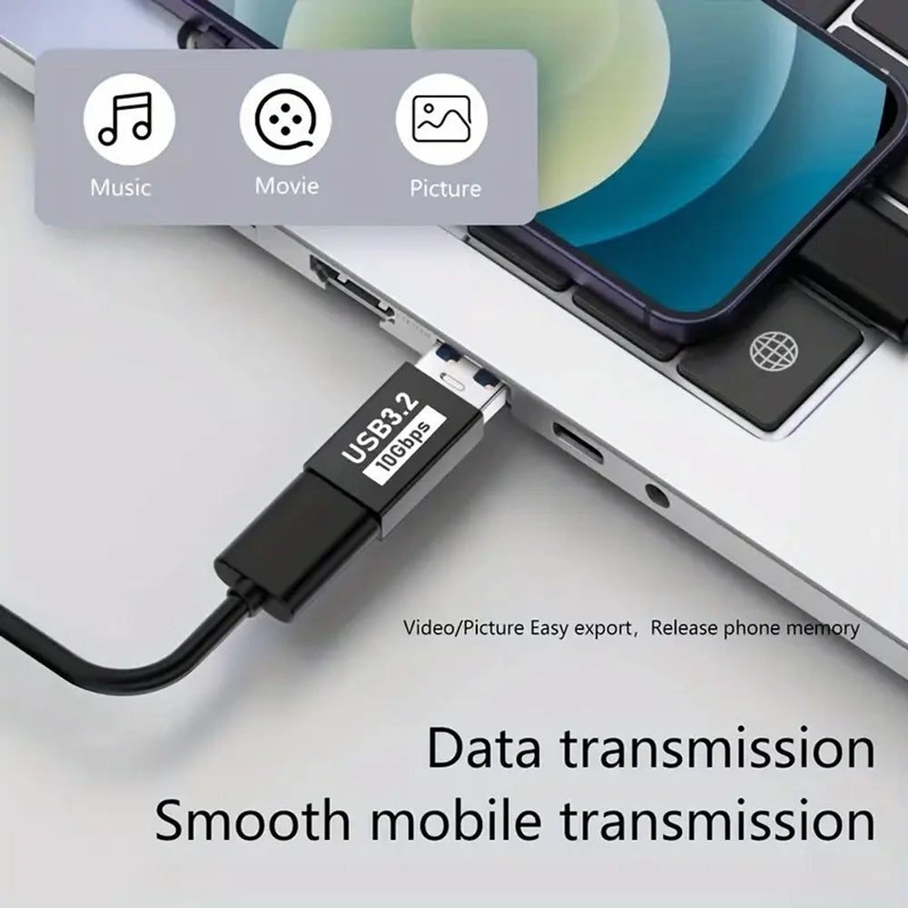 OTG USB-C to USB-A Techsuit A14 AluCoreX Adapter, Black