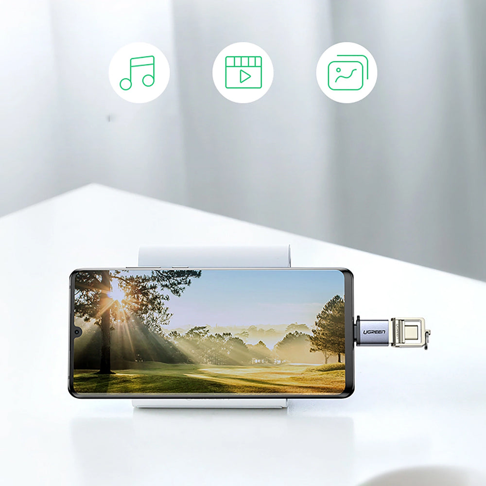 OTG USB-C to USB-A Adapter UGREEN US270 (50283), Gray