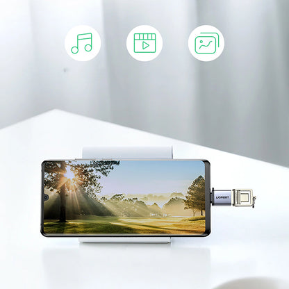 OTG USB-C to USB-A Adapter UGREEN US270 (50283), Gray
