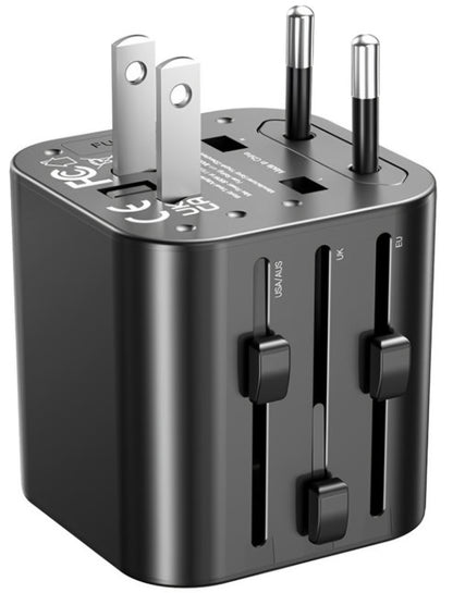 XO Design WL28 Travel Network Adapter US / UK / AU / CN / EU, Black