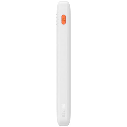 Baseus Airpow External Battery, 10000mAh, 20W, QC + PD, 1 x USB-A - 1 x USB-C, White