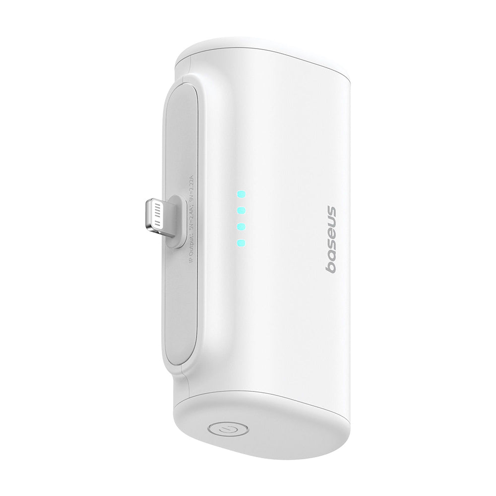 Baseus Compact External Battery, 5000mAh, 20W, PD, 1 x Lightning - 1 x USB-C, White P10068307213-00