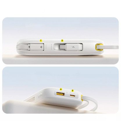 Baseus EnerFill FC31 Qpow 3 External Battery, 20000mAh, 45W, QC + PD, 1 x USB-A - 3 x USB-C, White P10082105213-00