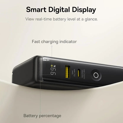 Baseus Nomos NT11 Omni US External Battery, 10000mAh, 67W, QC + PD, 1 x USB-A - 2 x USB-C, Black P10078807123-00